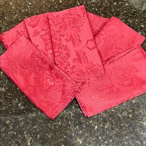 Elegant Red Damask Napkins